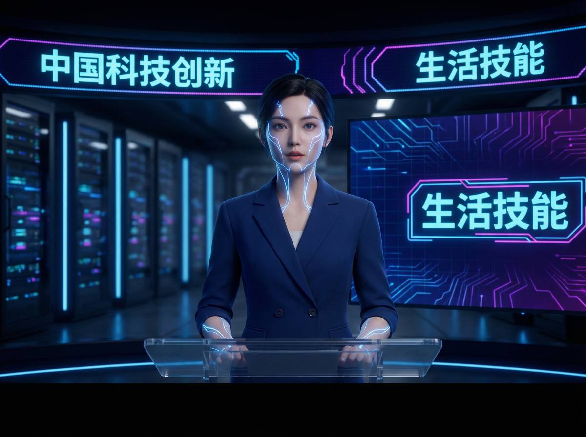 每日大赛AI虚拟主播系统产品图